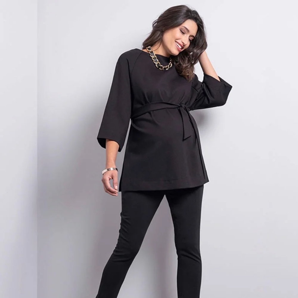 Seraphine Black Pontr Maternity Top
